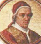 7kb jpg portrait of Pope Clement XIV, artist unknown; if you have information on this image, please email me; please do not write to ask about the image