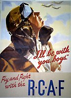 WW II propagada poster to encourage enlistment in the Royal Canadian Air Force.