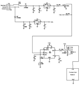 schematic of the remote doorbell controller