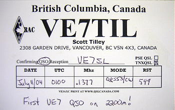 VE7TIL QSL