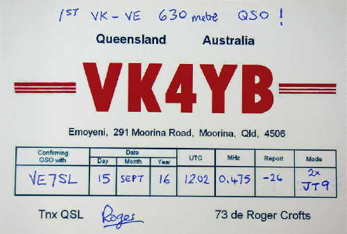 VK4YB QSL