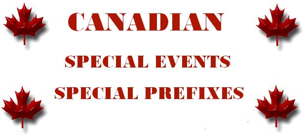 Canadian Special Events and Special Prefix operations