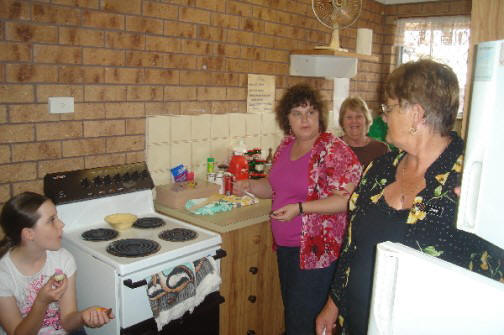 Kitchen ladies hard at work