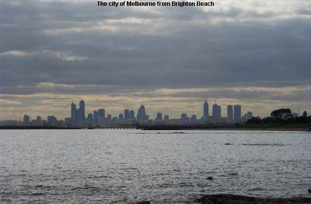The city of Melbourne from Brighton Beach