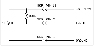 Circuit diagram of position indicating resistor