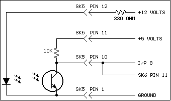 Circuit diagram of infrared transceiver
