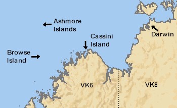 Browse & Cassini Islands Location Map