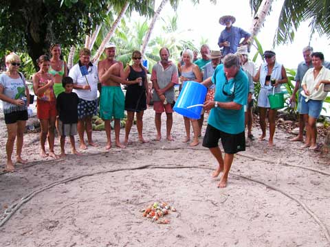 Hermit crab race party at Chagos! 