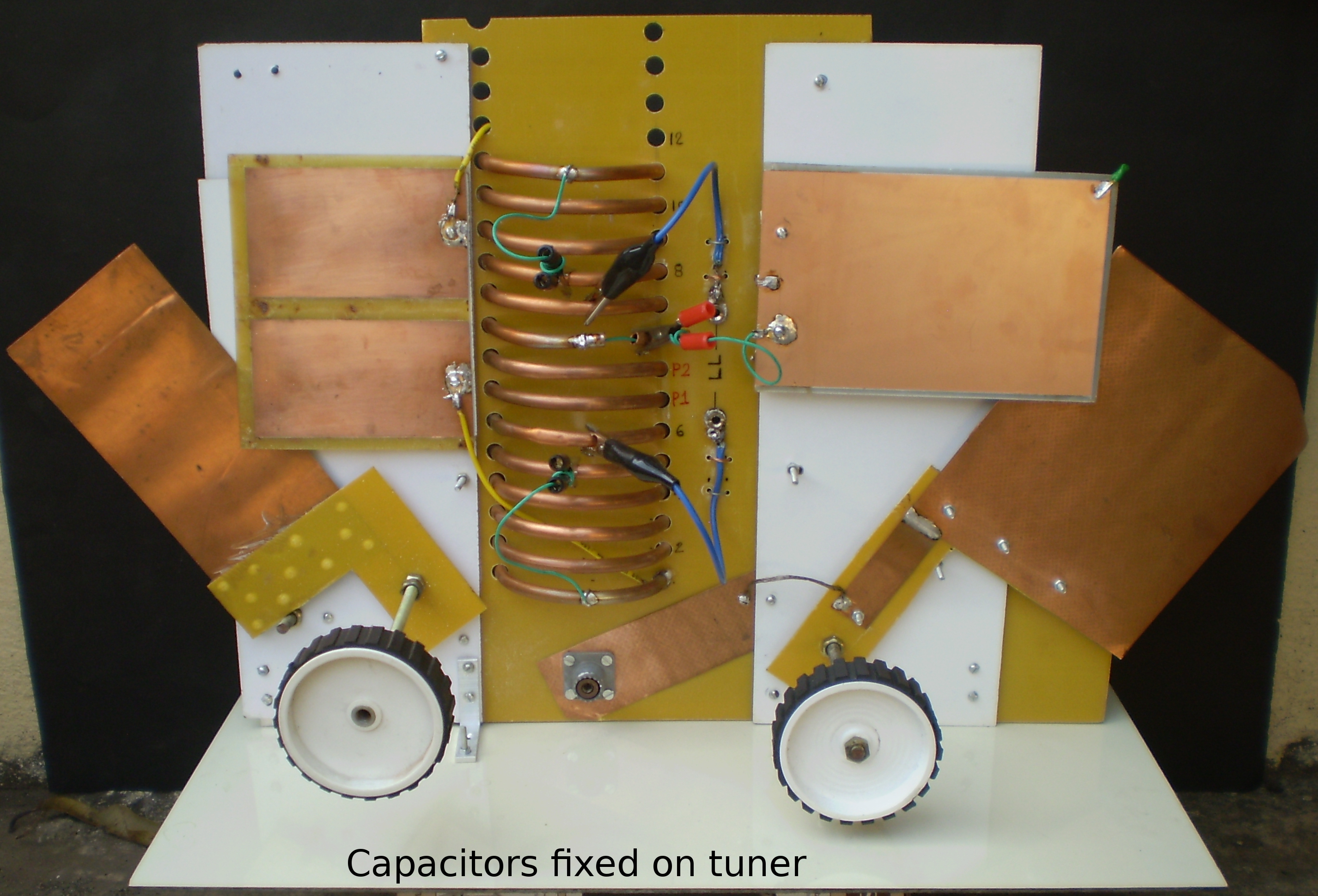 Capacitors fixed on tuner