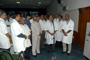 Chairman ISRO Addressing the Nation along with His Excellency the President of India Dr. A.P.J.Abdul Kalam.