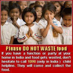 Please Do Not Waste Food & Water