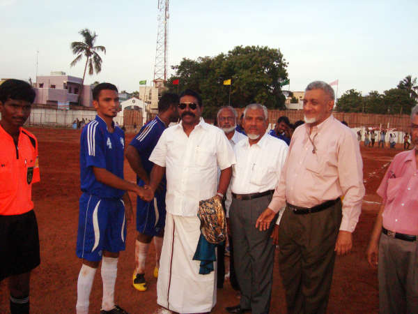 Cheif Guest Thiru ADK Jeyaseelan, Ex-MP escorted by USC President Haji Pallack Lebbai and Kayalpatnam Municipal Chairman Haji Wavoo Syed Abdur Rahman on 11-05-2010