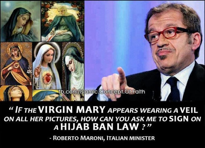 Virgin Mary (pbuh) Appears Wearing A Veil