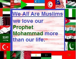We Are All Muslims From All Countries Of The World. We Love Our Prophet Muhammad (pbuh) More Than Our Life.