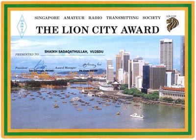 The Lion City Award
