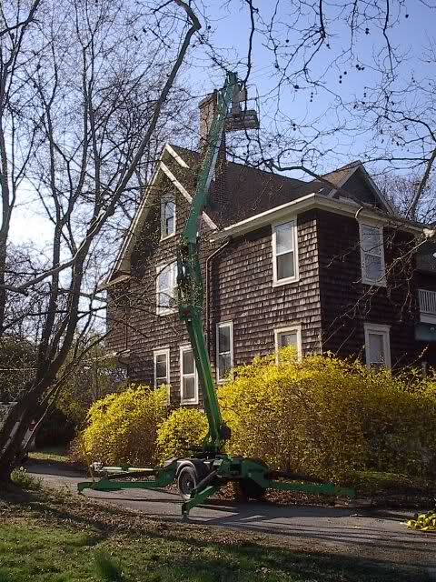 50ft Tow Behind Lift up in the air