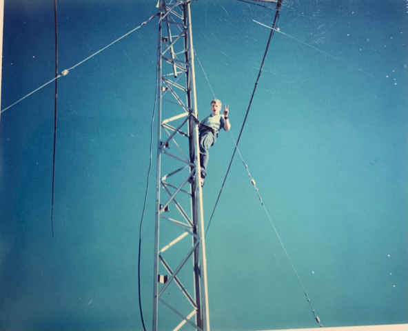 Stuart Downs on tower