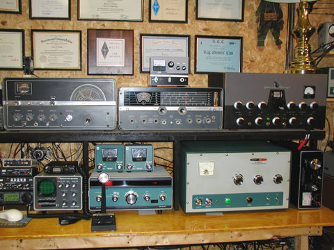 AM gear top, SSB gear & amps bottom