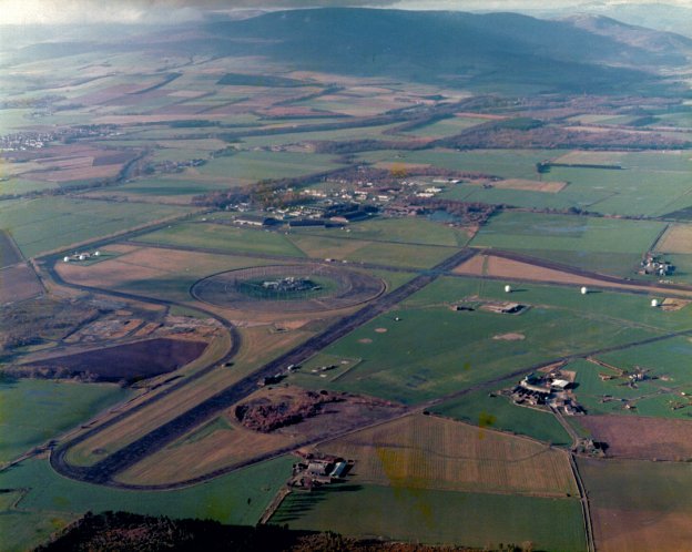 Aerial view of runways
