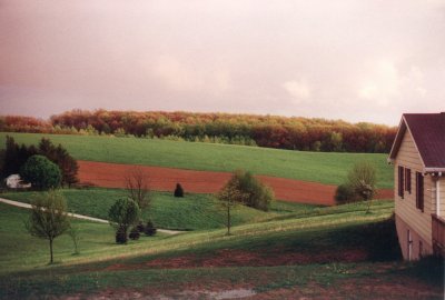 View looking south west