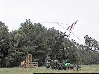40 Meter beam being raised