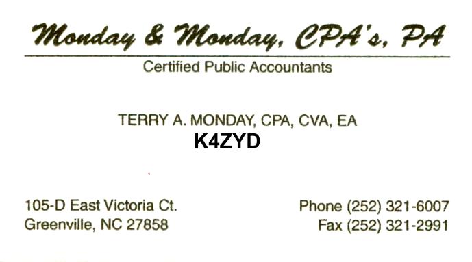 Monday & Monday, CPA's, PA  - K4ZYD