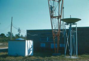 Back of WITN transmitter building 1954