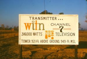 WITN Transmitter Sign 1955