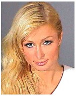 Paris Hilton -Paris Hilton was booked into a Los Angeles jail in June, 2007 to begin serving time for violating terms of a probation sentence imposed following a drunk driving plea.