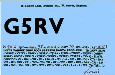 G5RV QSL