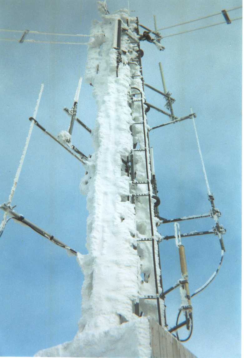Tower packed with Rime Ice