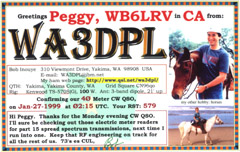 Click to see full size QSL to Peggy