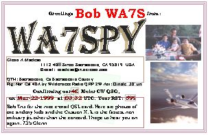 Click to see full size QSL from Glenn WA7SPY