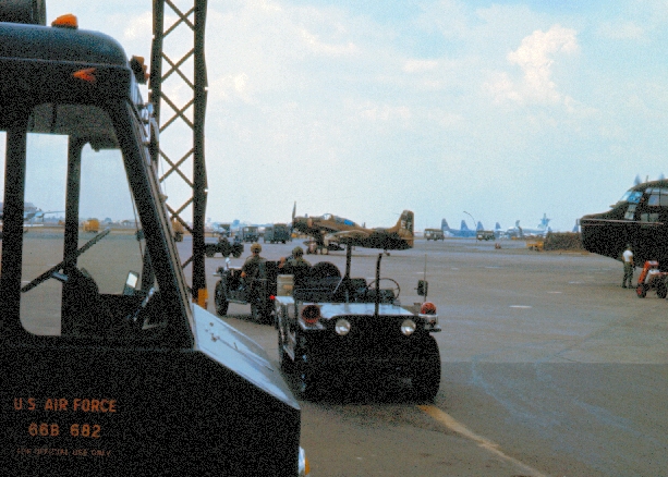 An A1E on the Flight Line Next to the Engine Shop