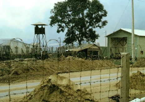 ARVN guard tower across the road from my hooch.