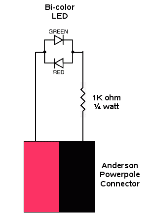 Powerpole Polarity Test Schematic