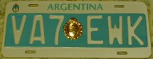 VA7EWK souvenir plate from Argentina