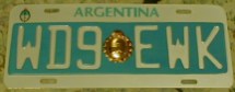 WD9EWK souvenir plate from Argentina