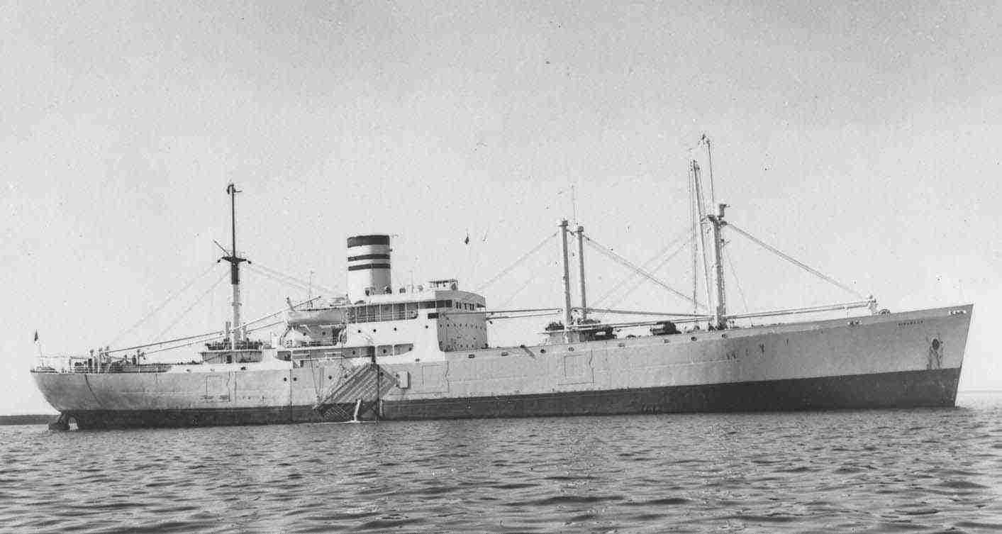 Siranger at anchor in San Pedro Harbour, CA