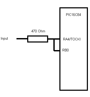 Image of PIC16C84 counter input