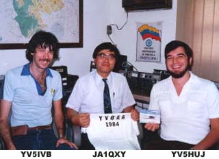 Left to right: YV5IVB, JA1QXY, YV5HUJ