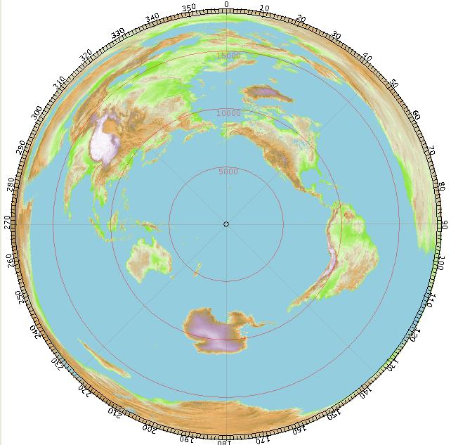Great Circle Map centered on BI00xx