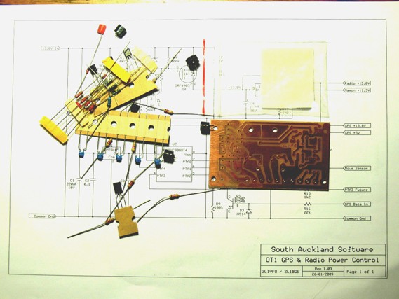 APRS Project 2008/9 - Ian ZL1VFO draws circuit of interface board