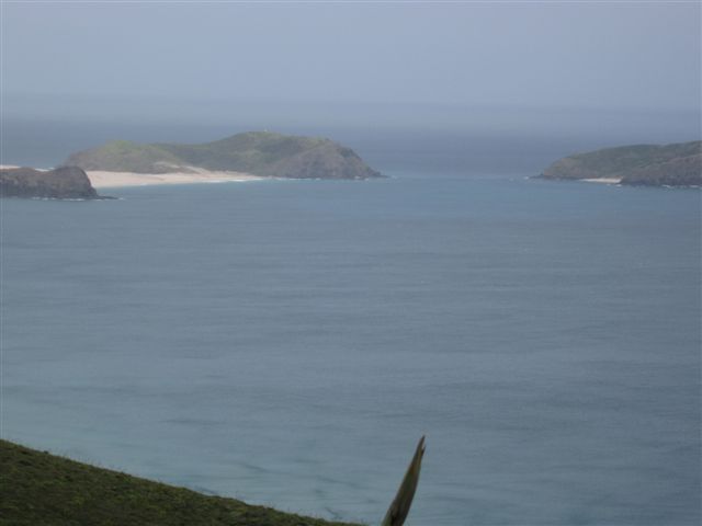 At Cape Reinga Lighthouse looking towards Cape Maria van Diemen