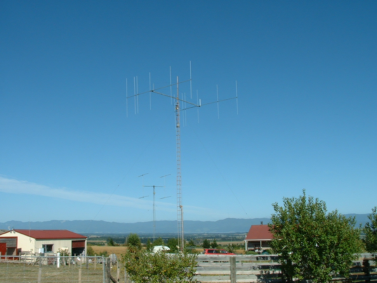 View of 6 and 2 metre antennas.