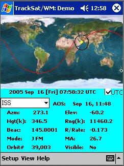 Pocket PC tracksat